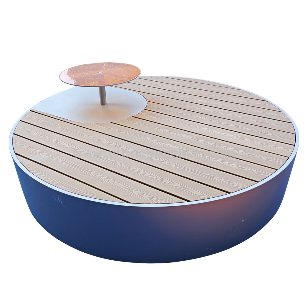 PC-MW-004 Metal+WPC Wood Park Chair