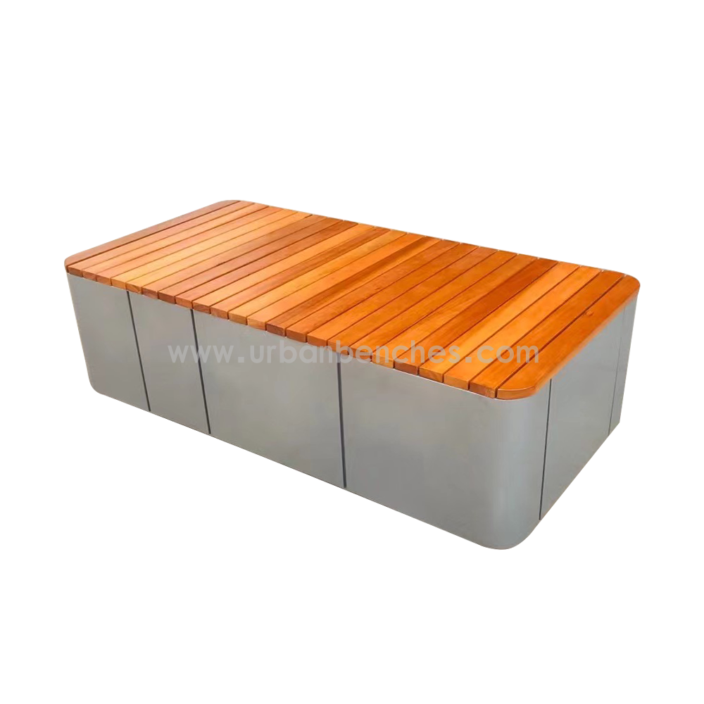 PC-MW-007 Metal+Solid Wood Park Chair