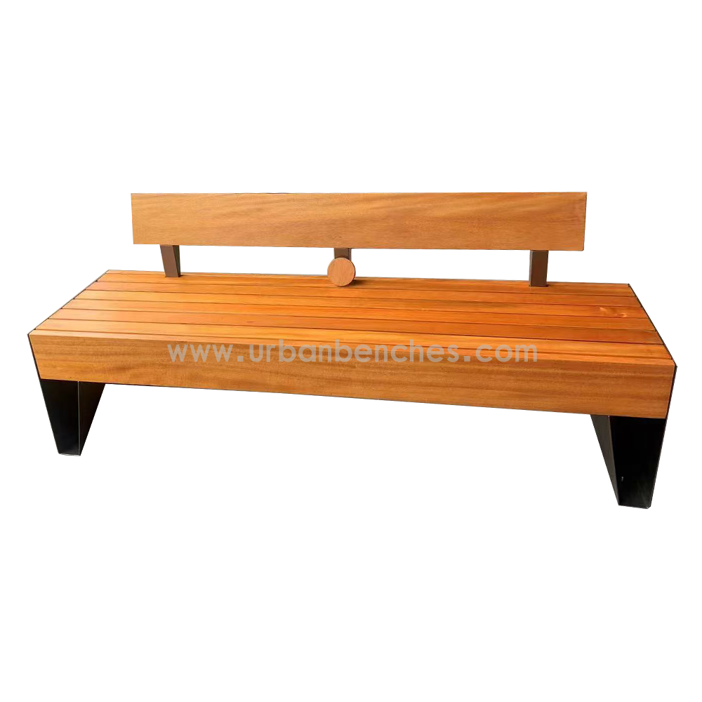 PC-MW-010 Metal+Solid Wood Park Chair