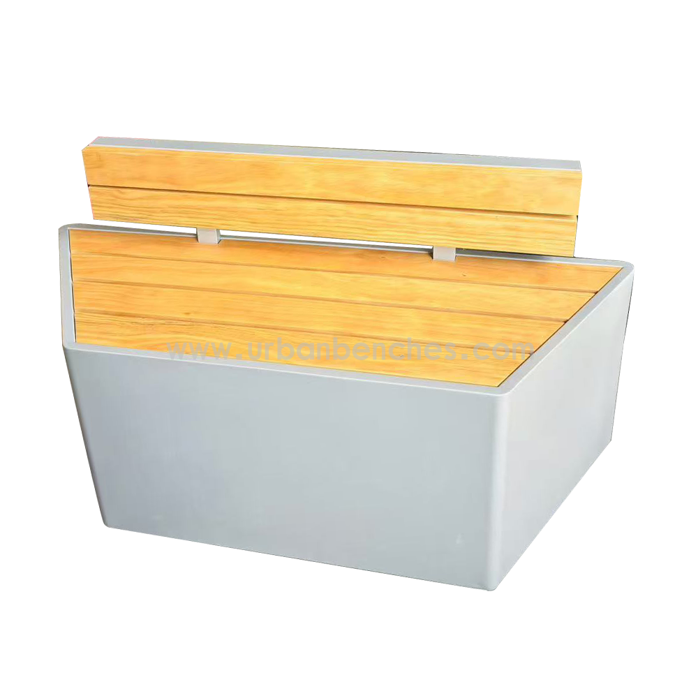 PC-MW-011 Metal+Solid Wood Park Chair