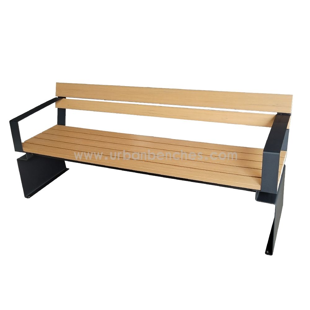  PC-MW-025 Metal+Solid Wood Park Chair