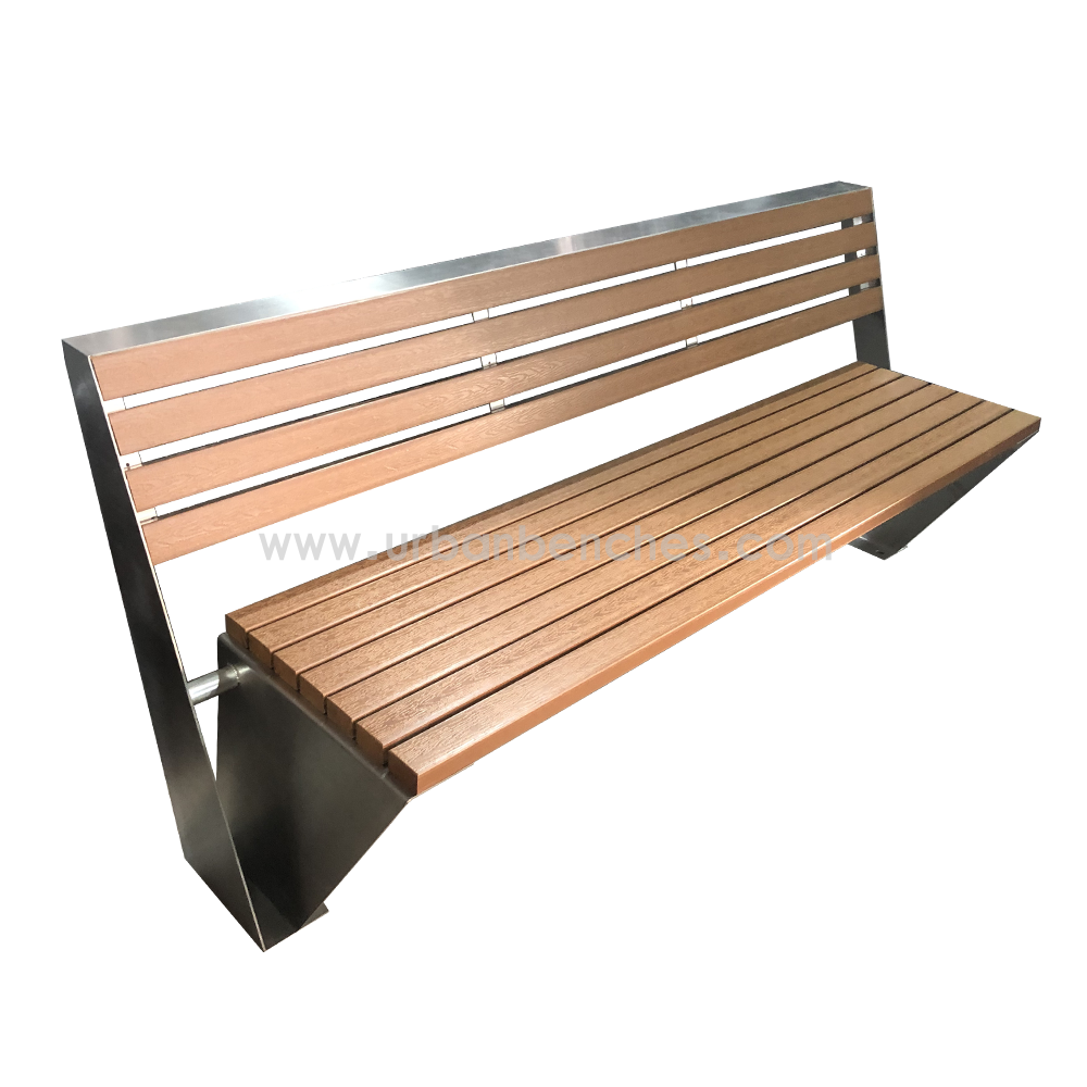 PC-MW-028 Metal+WPC Wood Park Chair