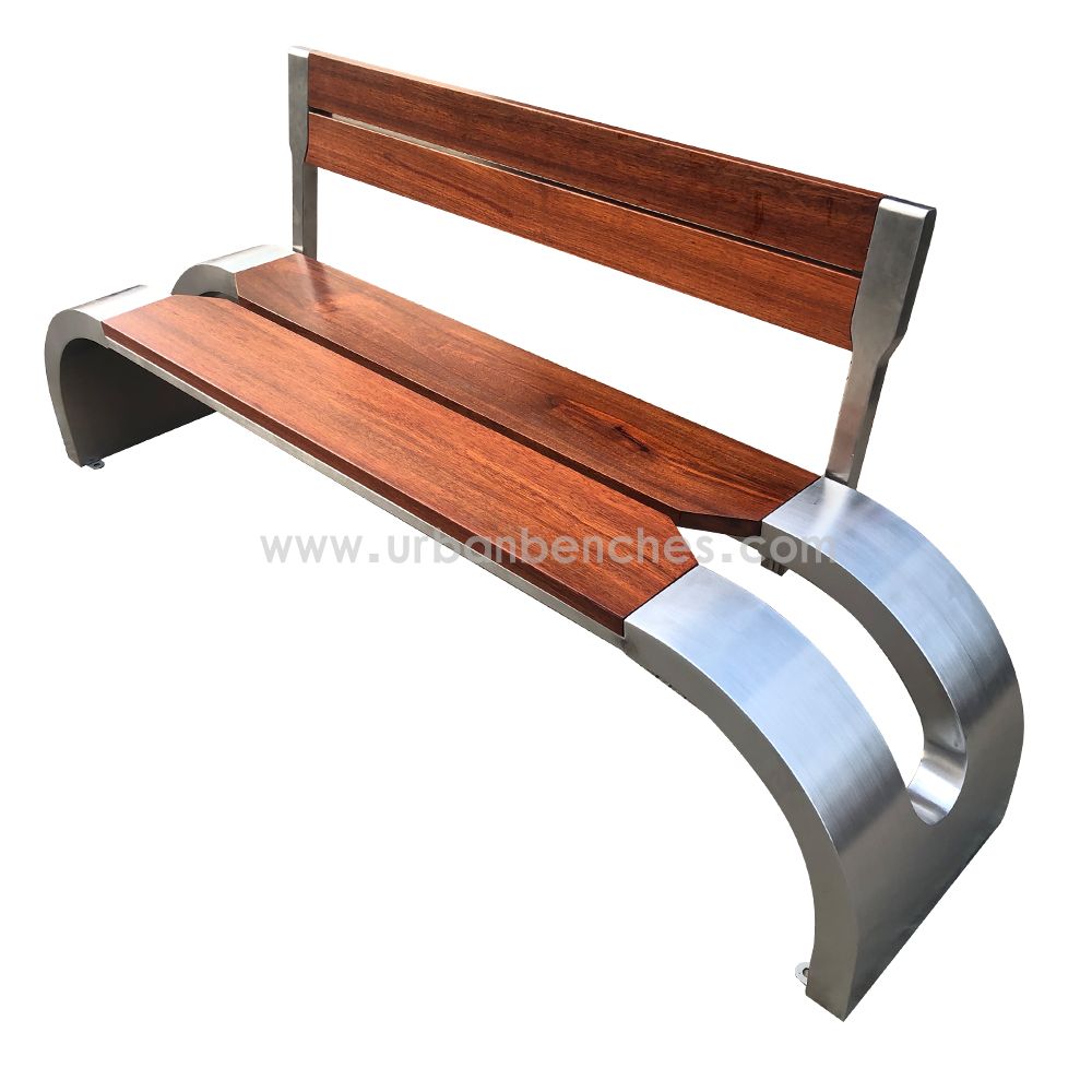 PC-MW-029 Metal+Solid Wood Park Chair