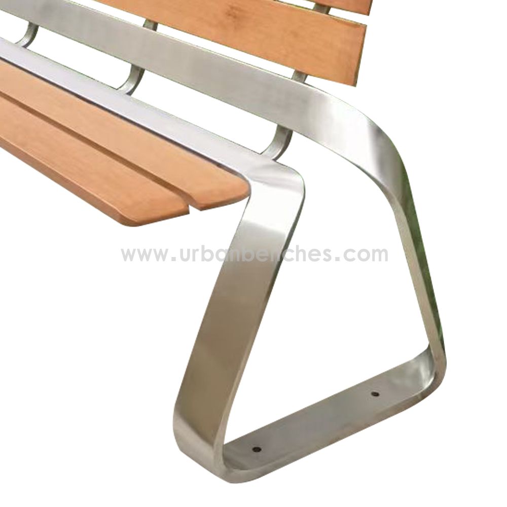  PC-MW-033 Metal+Solid Wood Park Chair