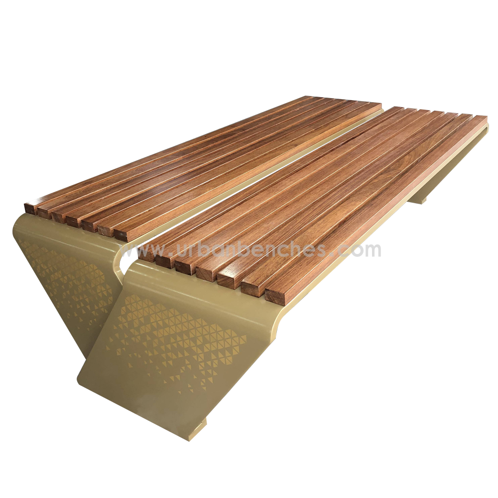  PC-MW-037 Metal+Solid Wood Park Chair