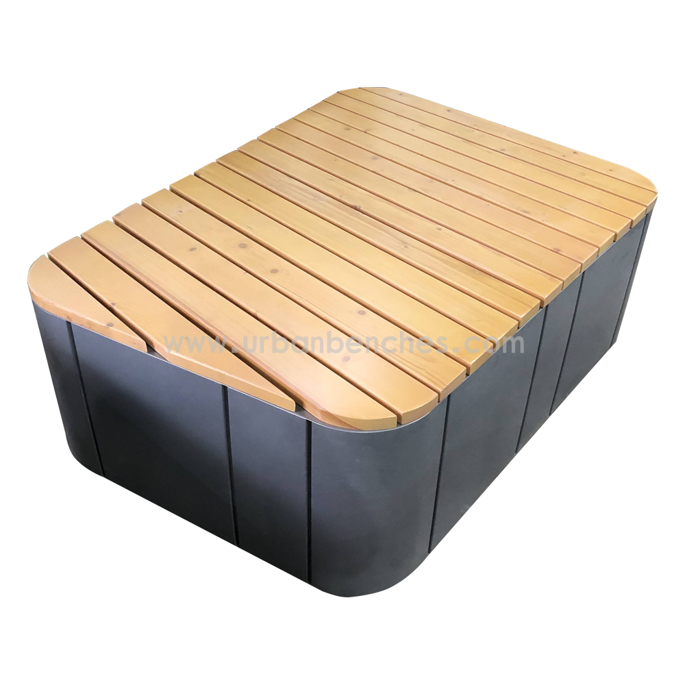  PC-MW-035 Metal+Solid Wood Park Chair