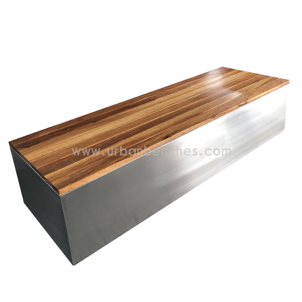 PC-MW-044 Metal+Solid Wood Park Chair