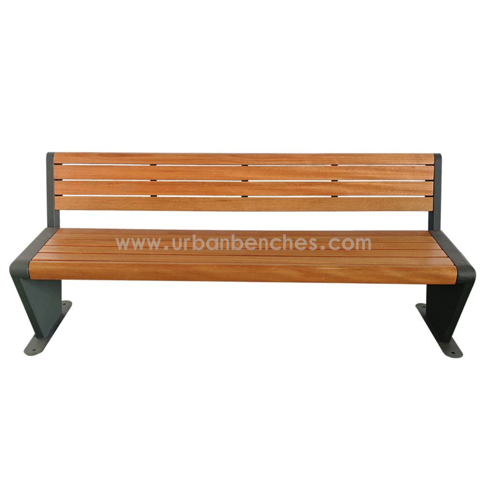 PC-MW-045 Metal+Solid Wood Park Chair