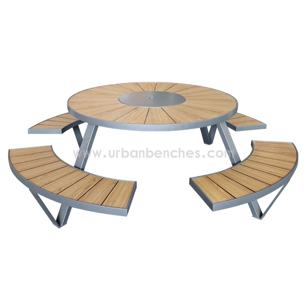 PC-MW-047 Metal+HPL Wood Park Chair