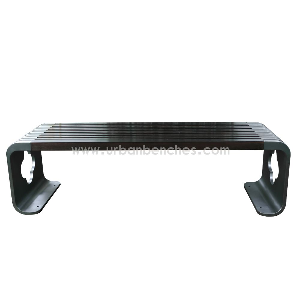 PC-MW-048 Metal+Solid Wood Park Chair