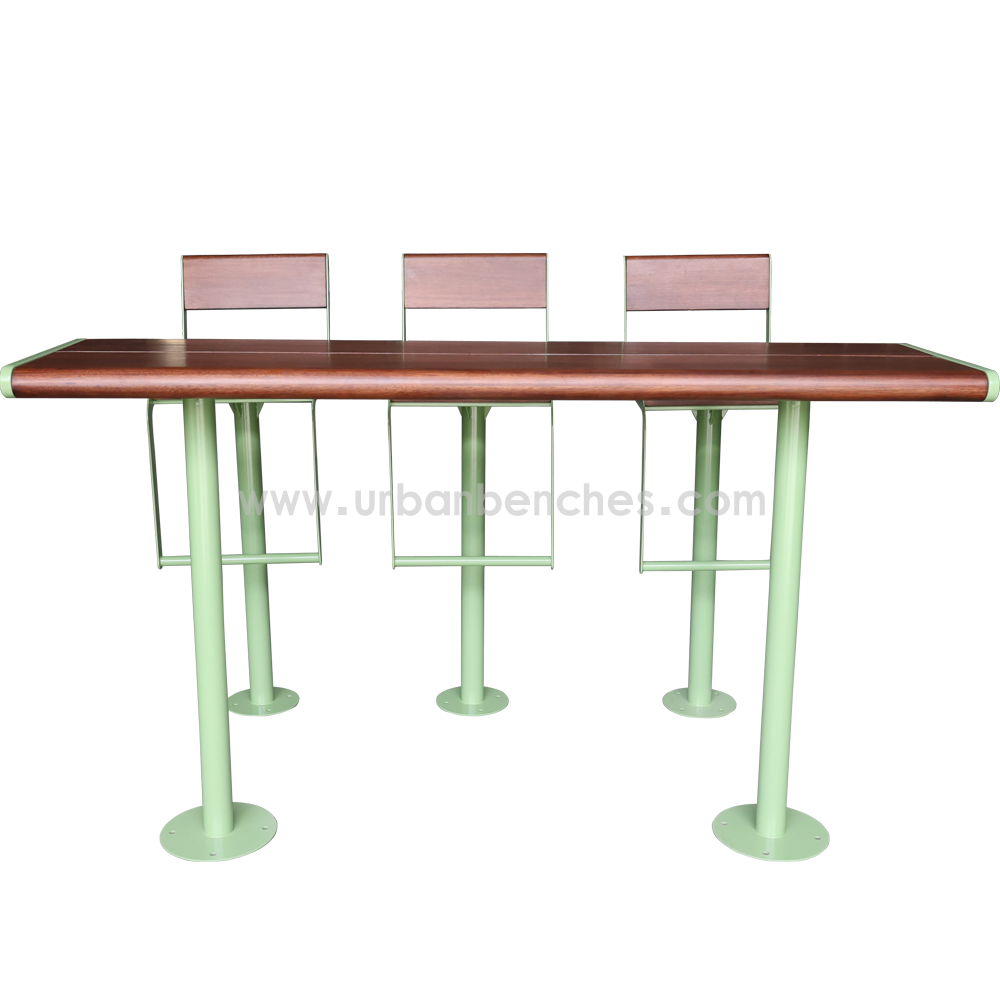 PC-MW-055 Metal+Solid Wood Park Chair