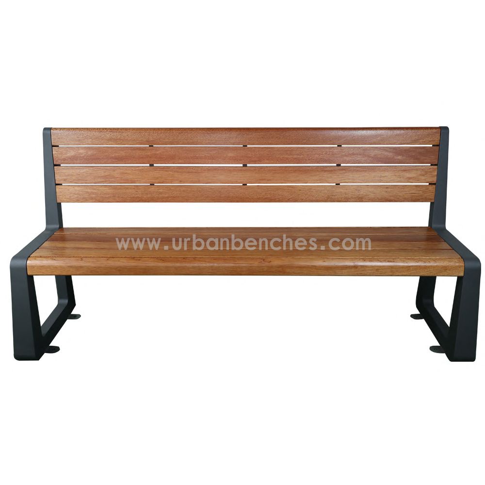 PC-MW-056 Metal+Solid Wood Park Chair