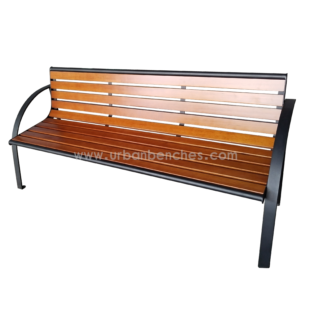 PC-MW-059 Metal+Solid Wood Park Chair