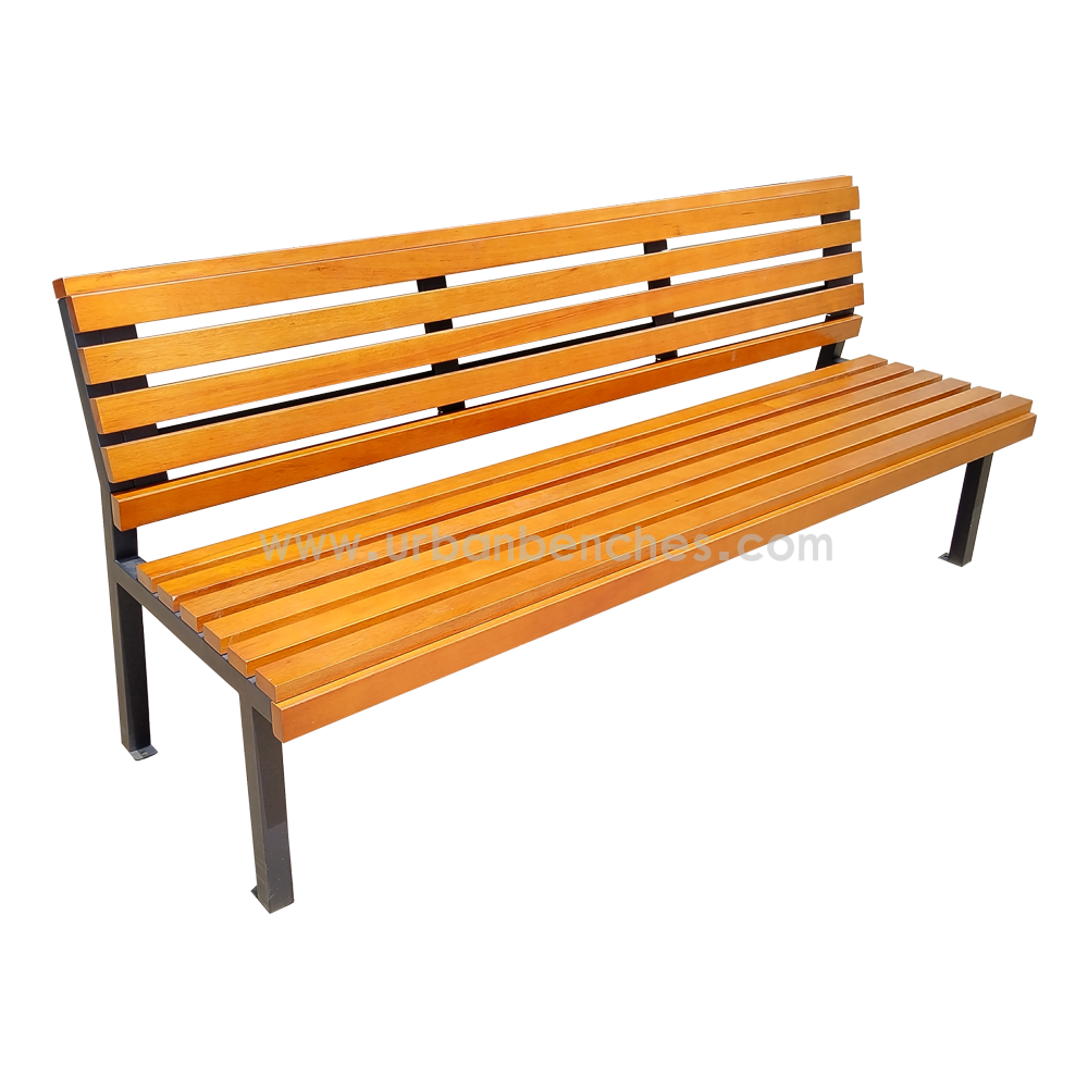 PC-MW-060 Metal+Solid Wood Park Chair