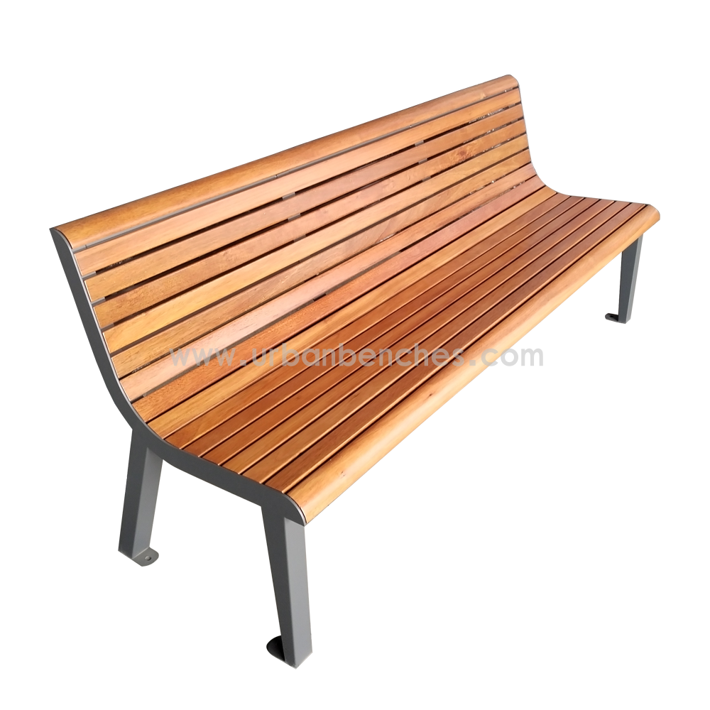 PC-MW-064 Metal+Solid Wood Park Chair