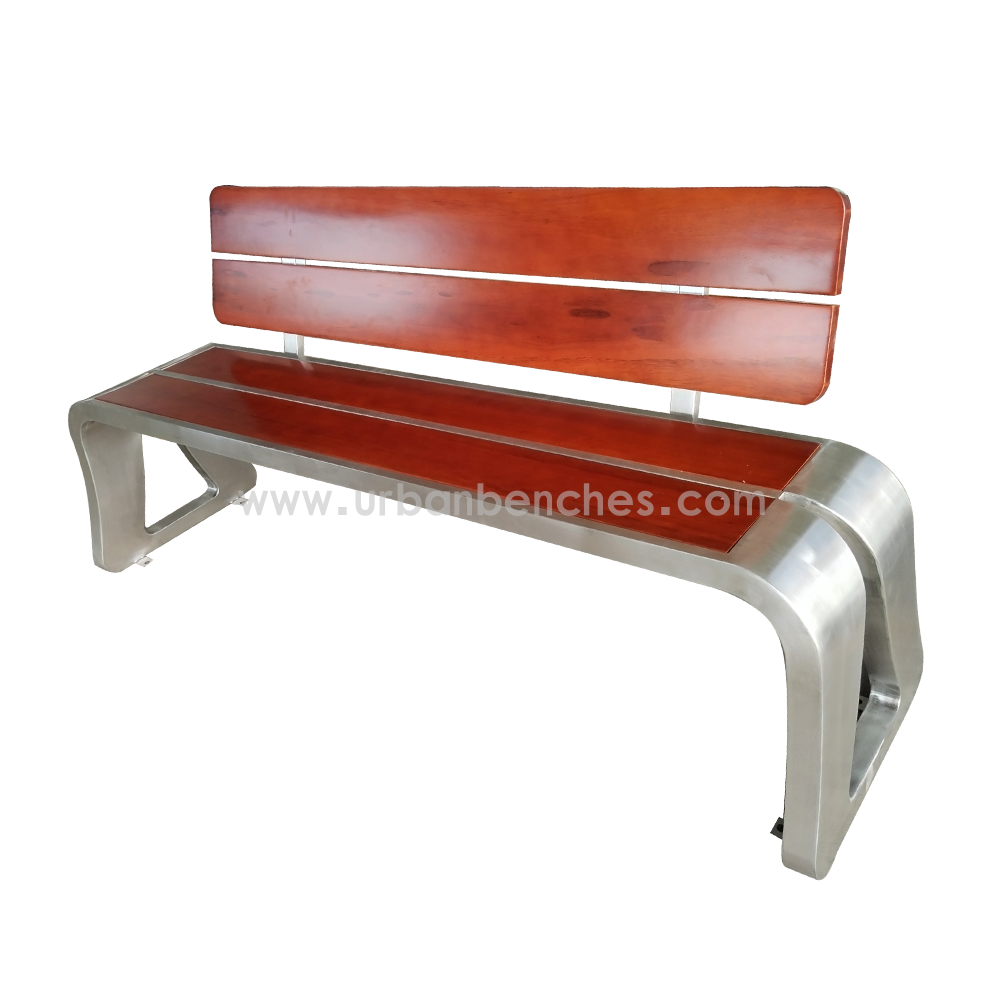 PC-MW-067 Metal+Solid Wood Park Chair