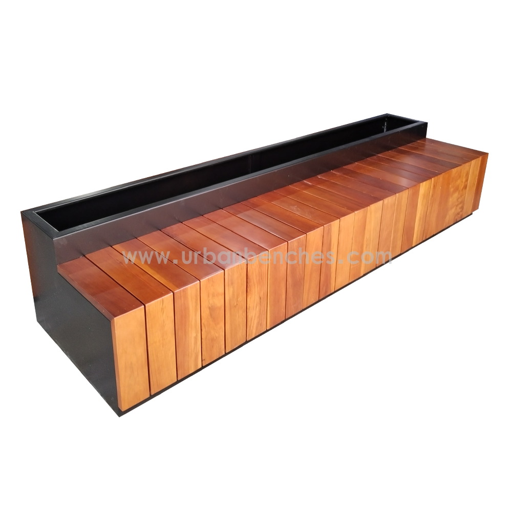 PC-MW-070 Metal+Solid Wood Park Chair