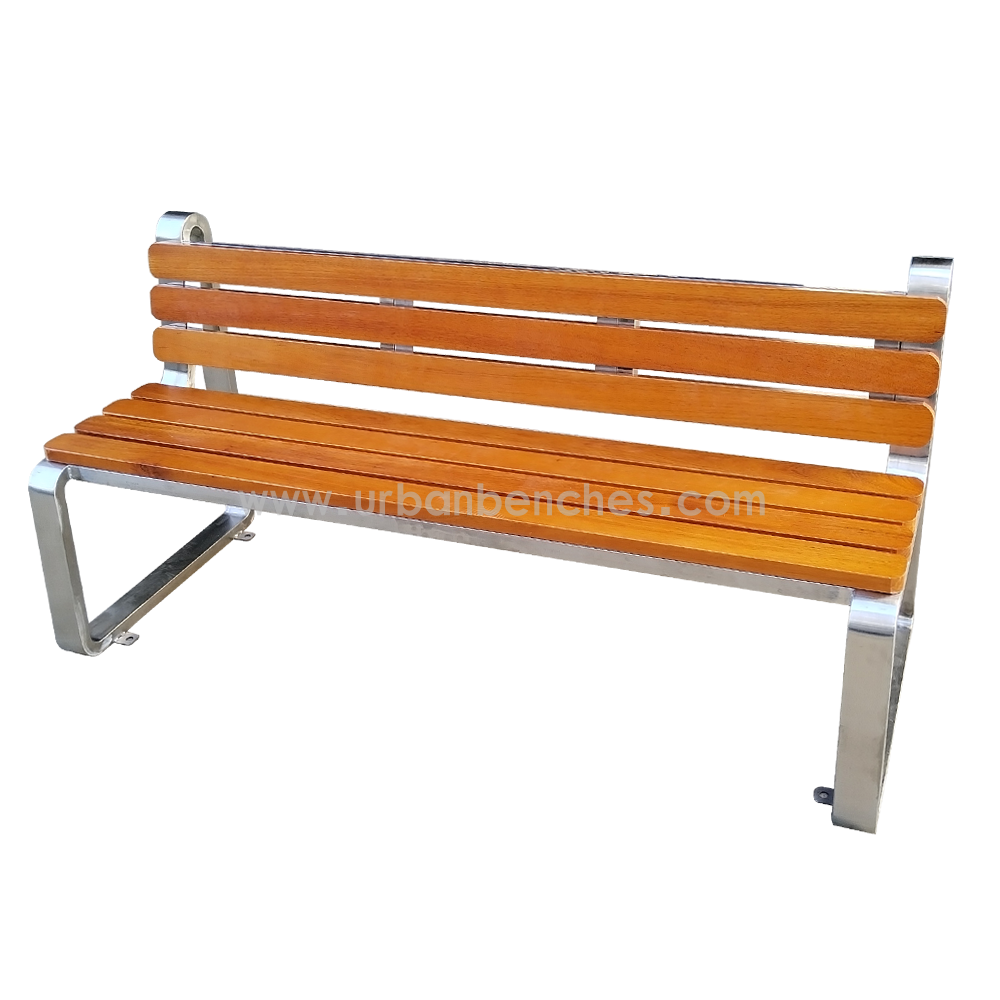 PC-MW-073 Metal+Solid Wood Park Chair