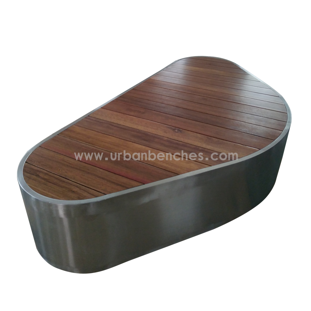 PC-MW-075 Metal+Solid Wood Park Chair