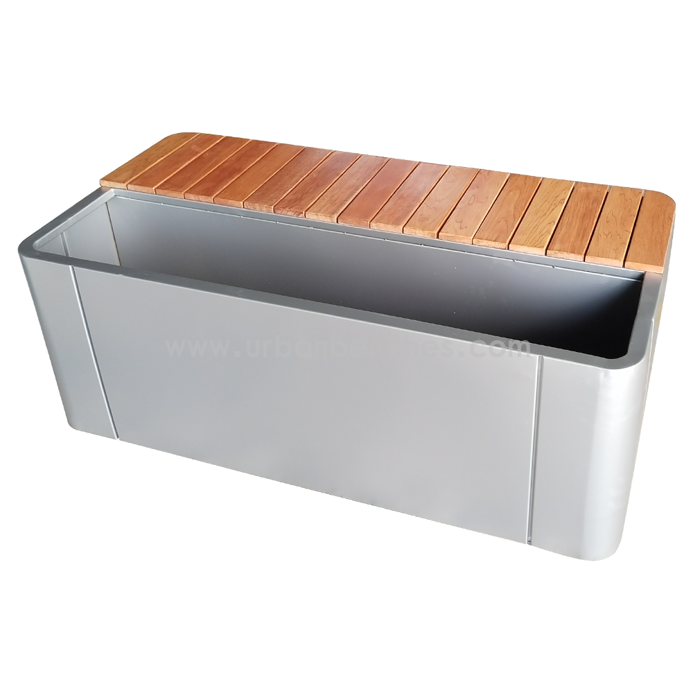 PC-MW-076 Metal+Solid Wood Park Chair