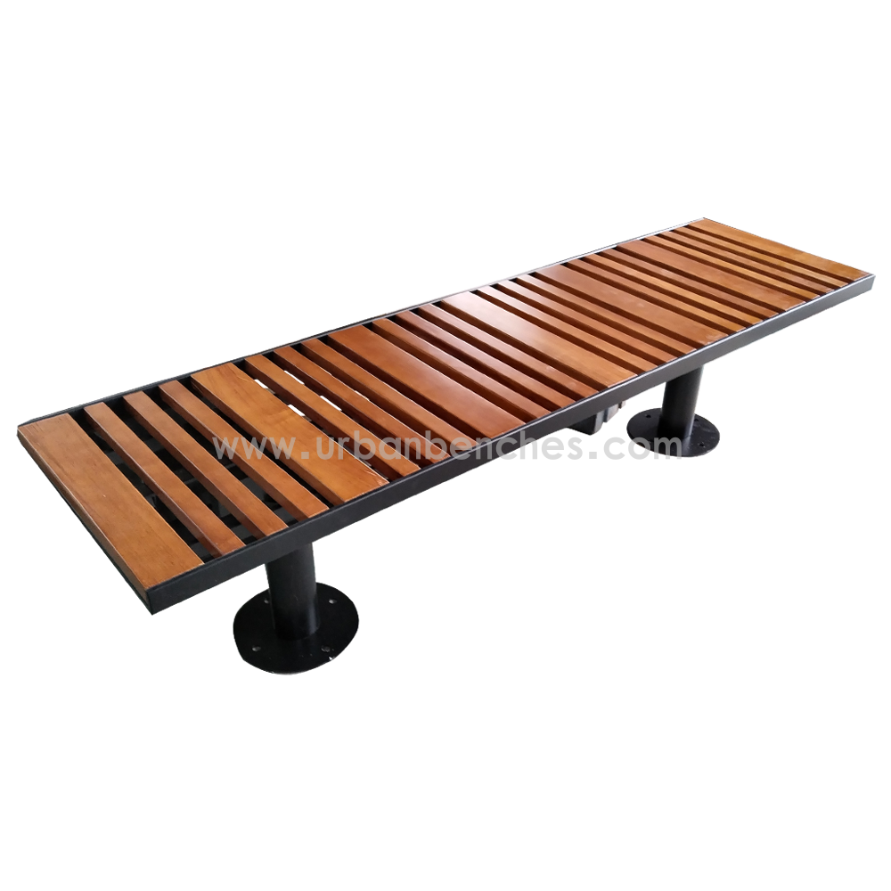 PC-MW-078 Metal+Solid Wood Park Chair