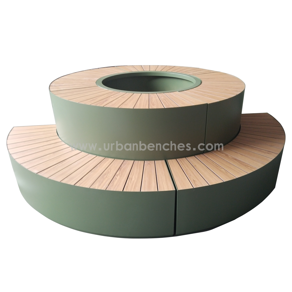  PC-MW-126 Metal+HPL Wood Park Chair