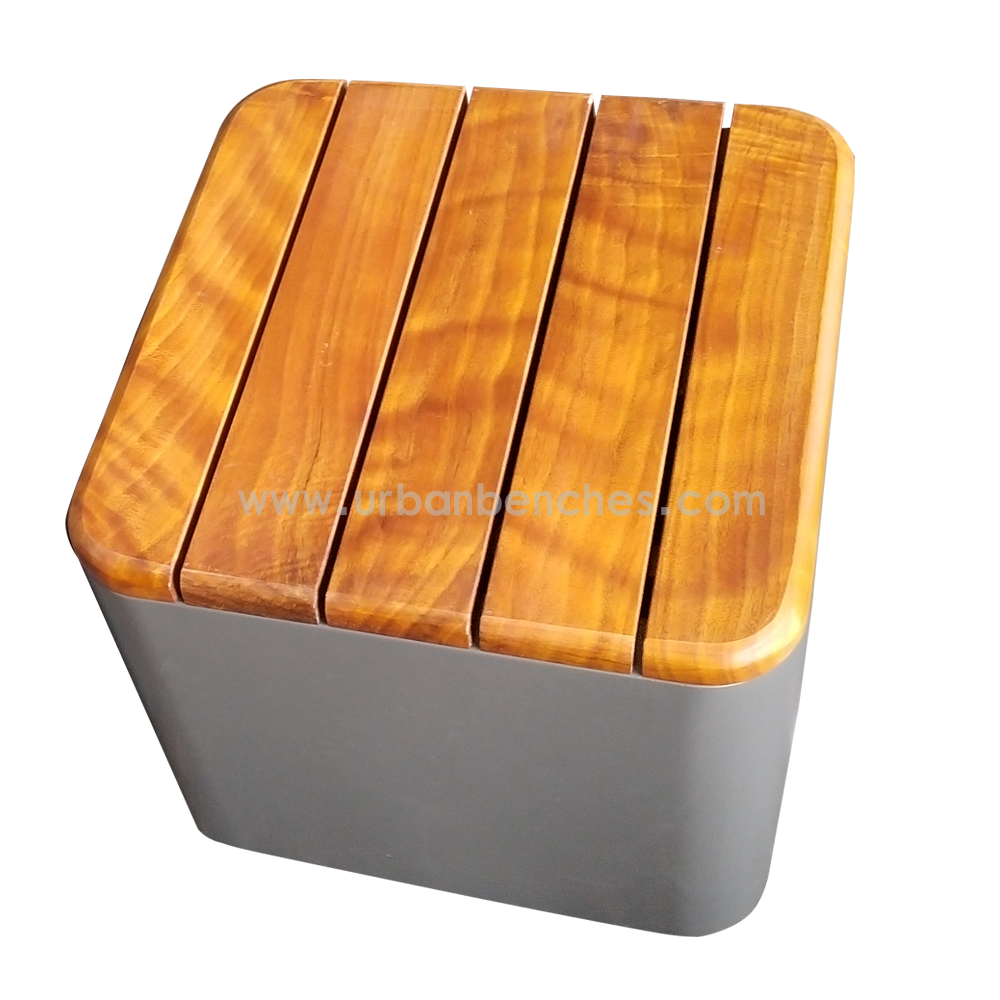 PC-MW-158 Metal+Solid Wood Park Chair