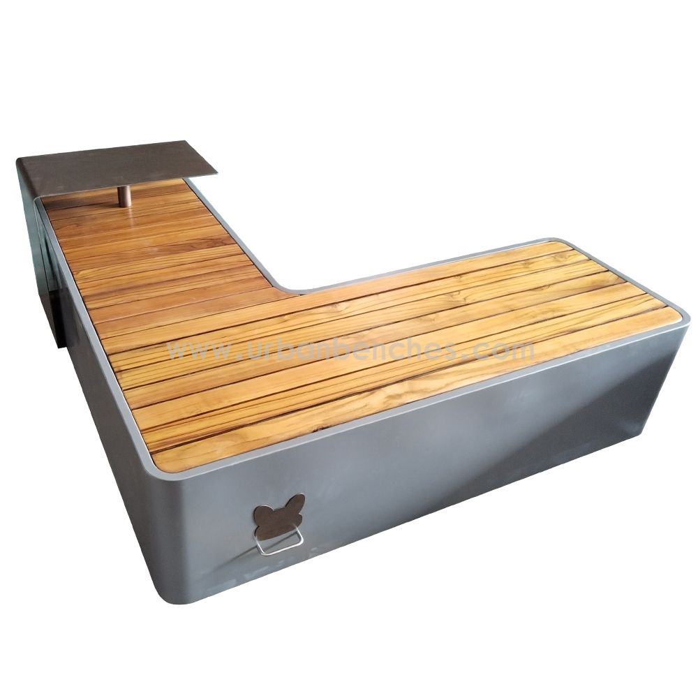 PC-MW-159 Metal+Solid Wood Park Chair