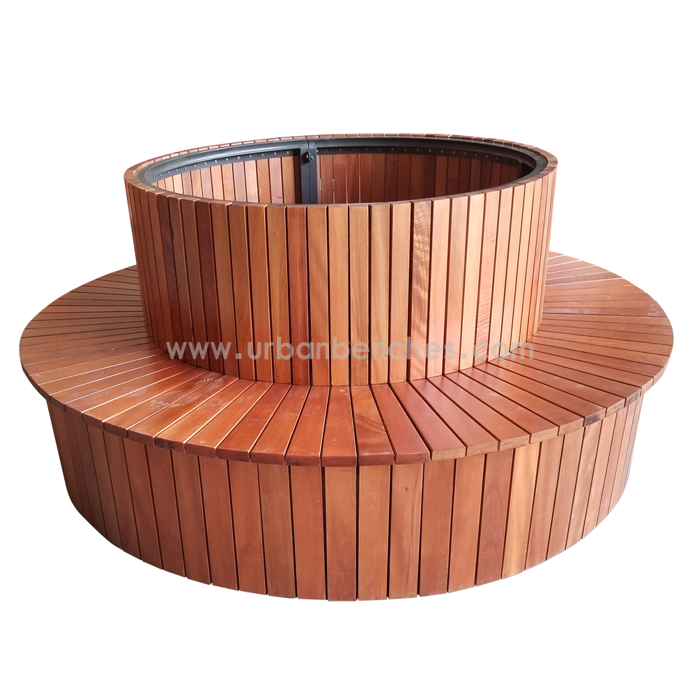 PC-MW-160 Metal+Solid Wood Park Chair