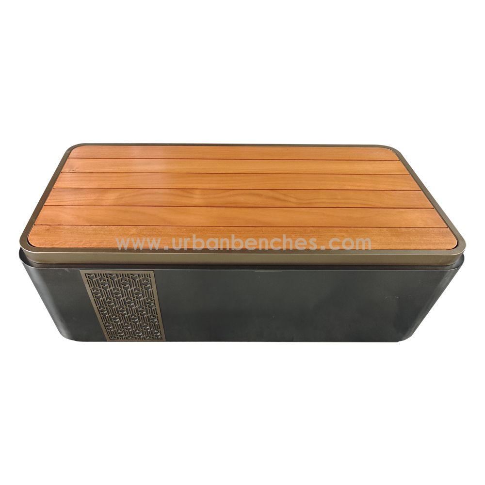 PC-MW-162 Metal+Solid Wood Park Chair