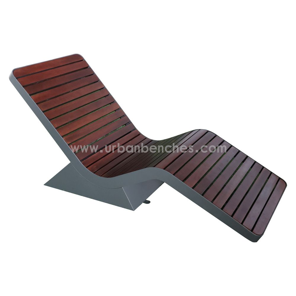 PC-MW-168 Metal+Solid Wood Park Chair