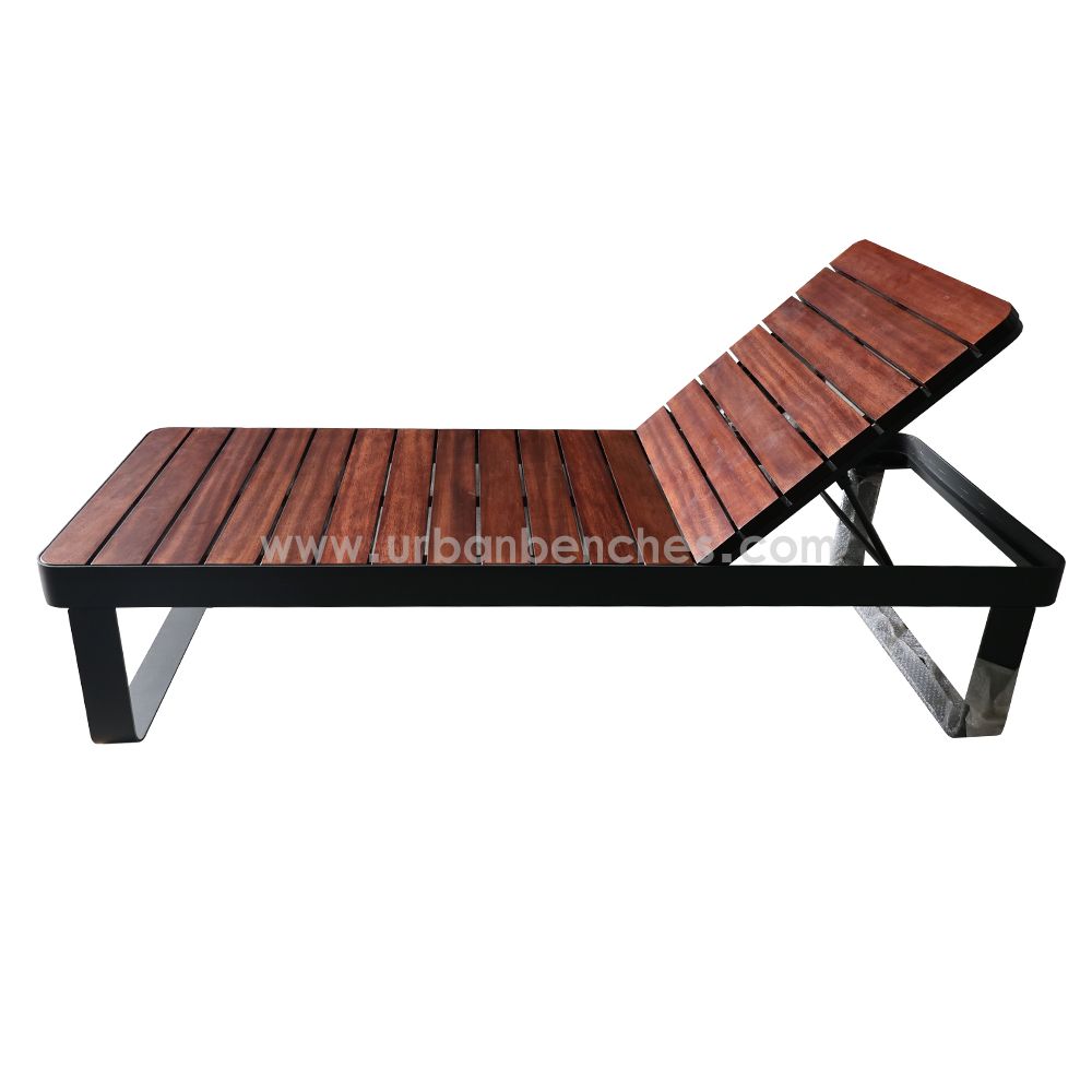 PC-MW-170 Metal+Solid Wood Park Chair