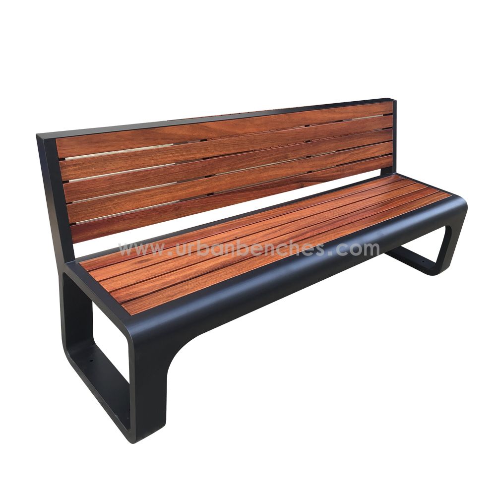 PC-MW-172 Metal+Solid Wood Park Chair