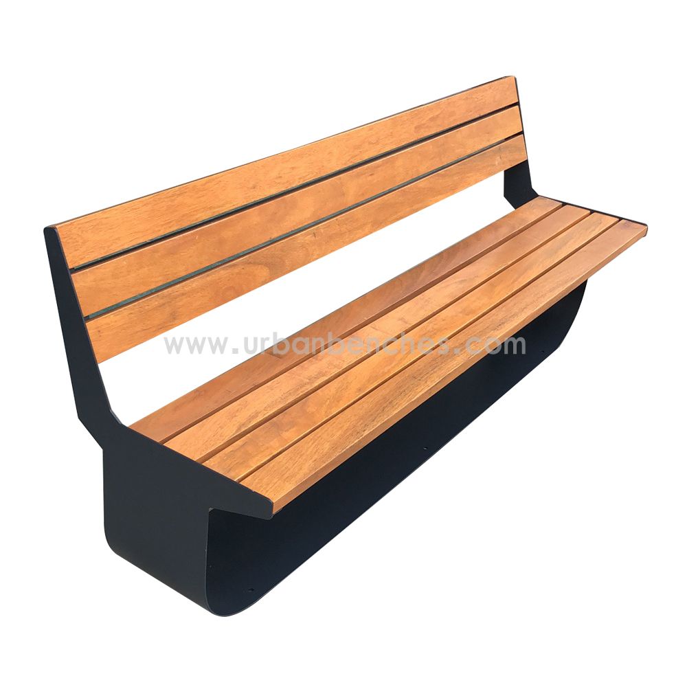 PC-MW-175 Metal+Solid Wood Park Chair