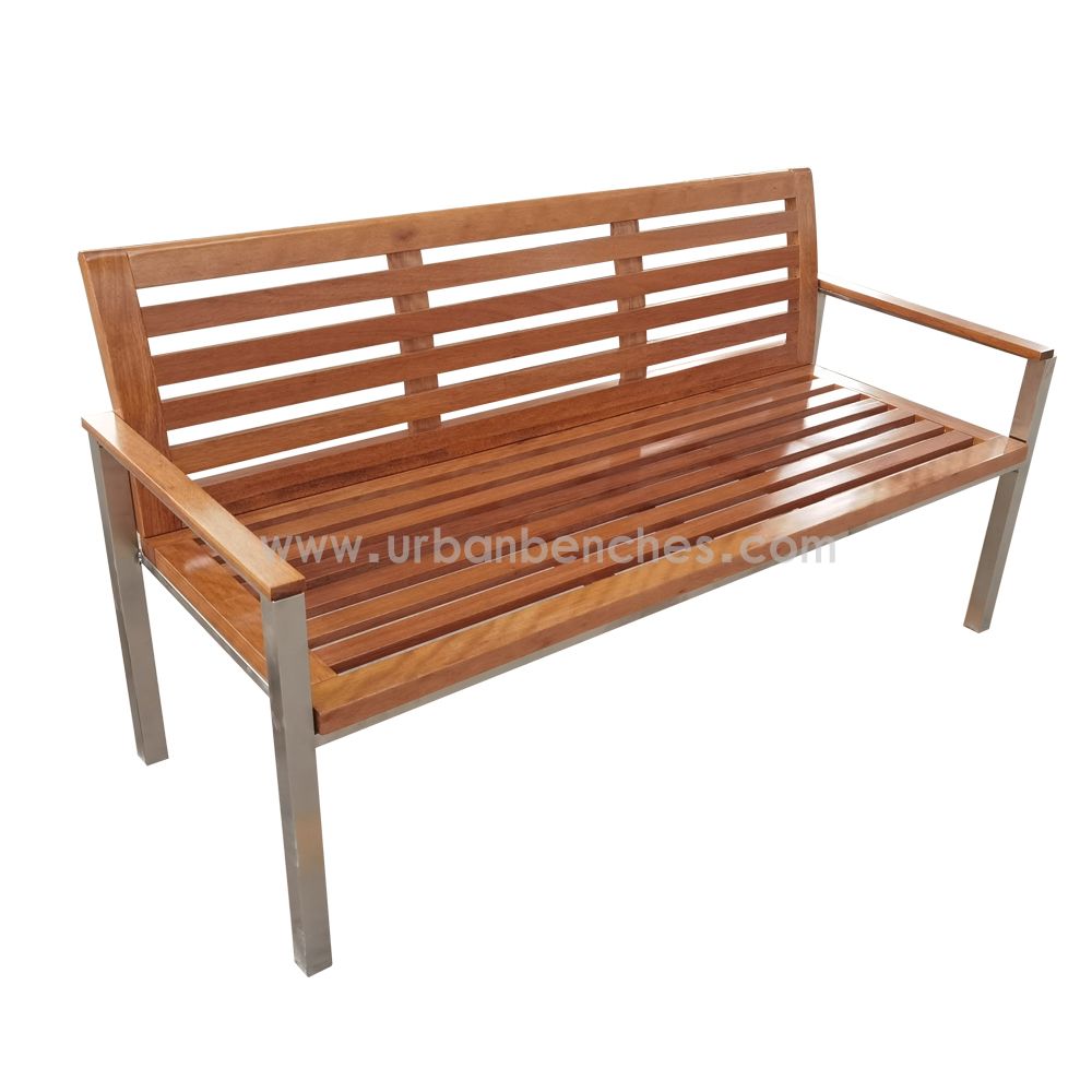  PC-MW-193 Metal+Solid Wood Park Chair