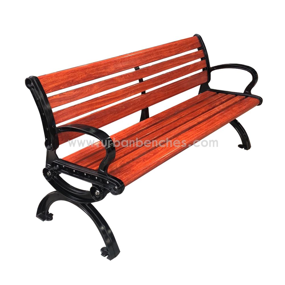  PC-MW-197 Metal+Solid Wood Park Chair