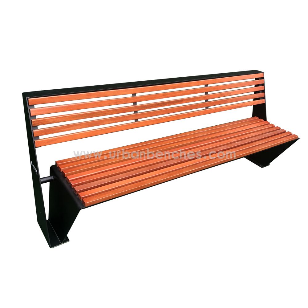 PC-MW-189 Metal+Solid Wood Park Chair