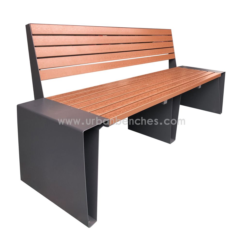 PC-MW-181 Metal+Solid Wood Park Chair  