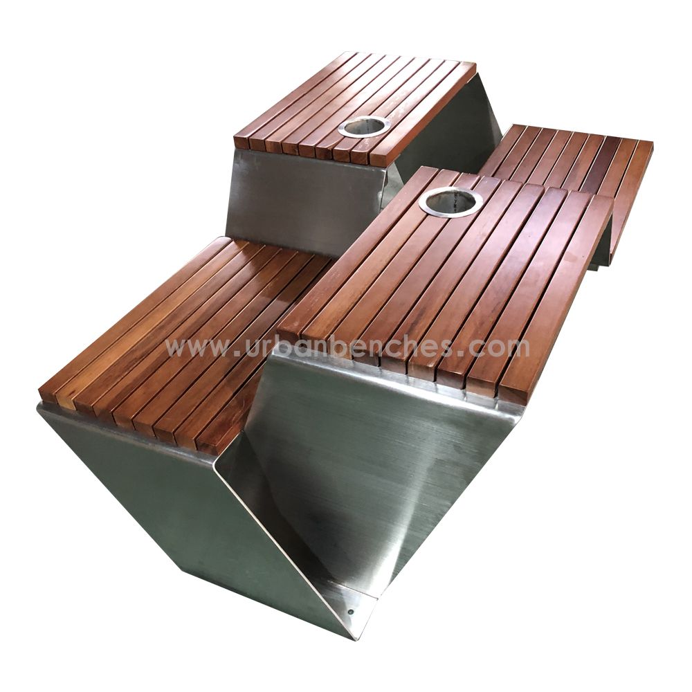 PC-MW-183 Metal+Solid Wood Park Chair  