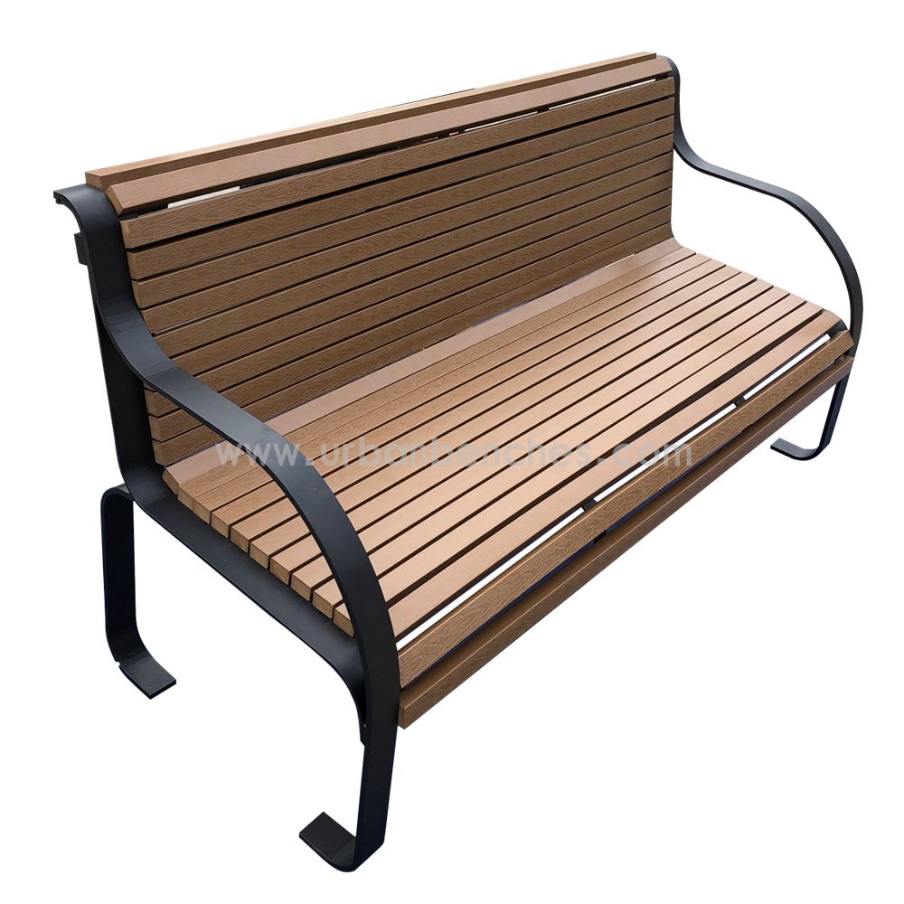 PC-MW-187 Metal+Solid Wood Park Chair