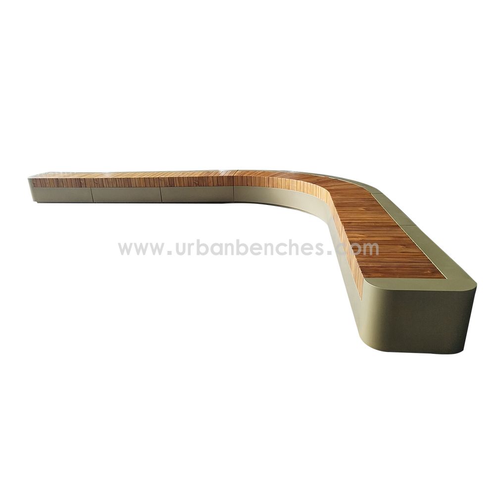 PC-MW-213 Metal+Solid Wood Park Chair