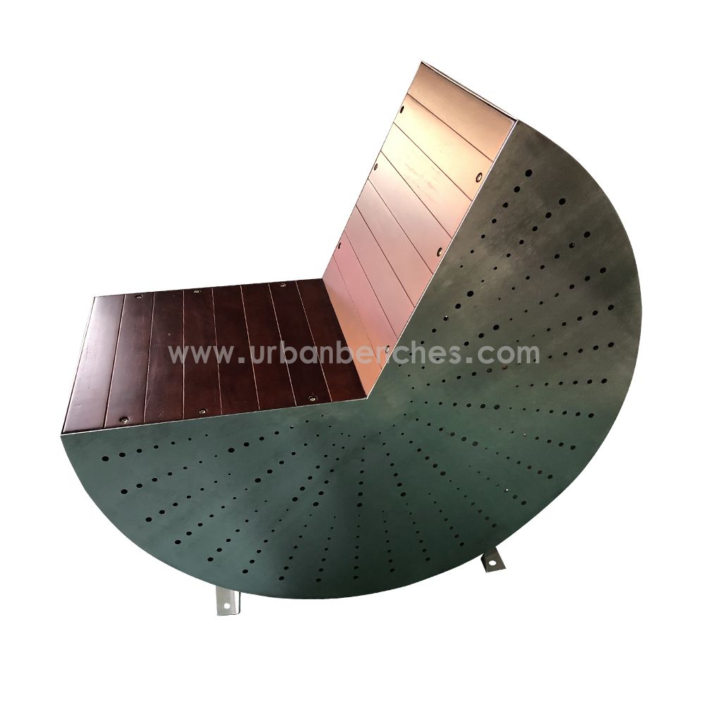 PC-MW-219 Metal+Solid Wood Park Chair