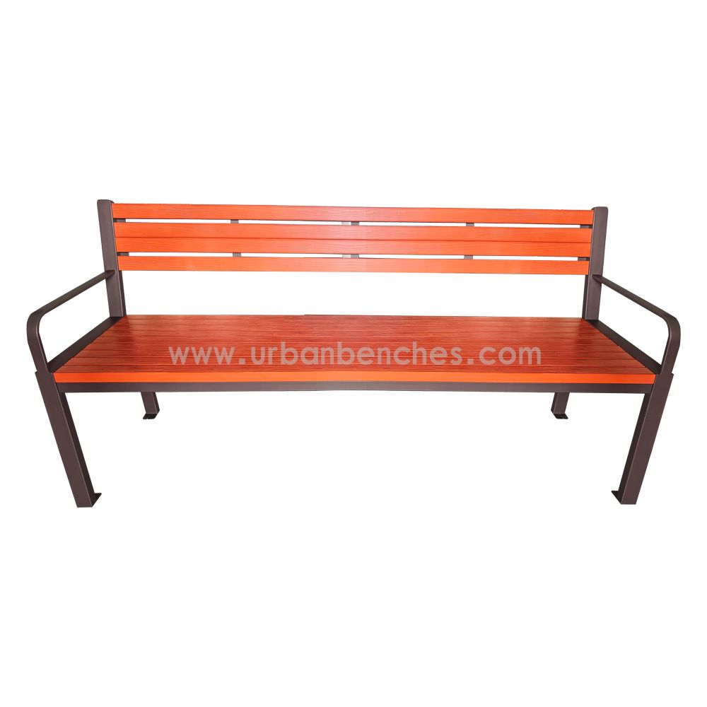 PC-MW-238 Metal+Solid Wood Park Chair