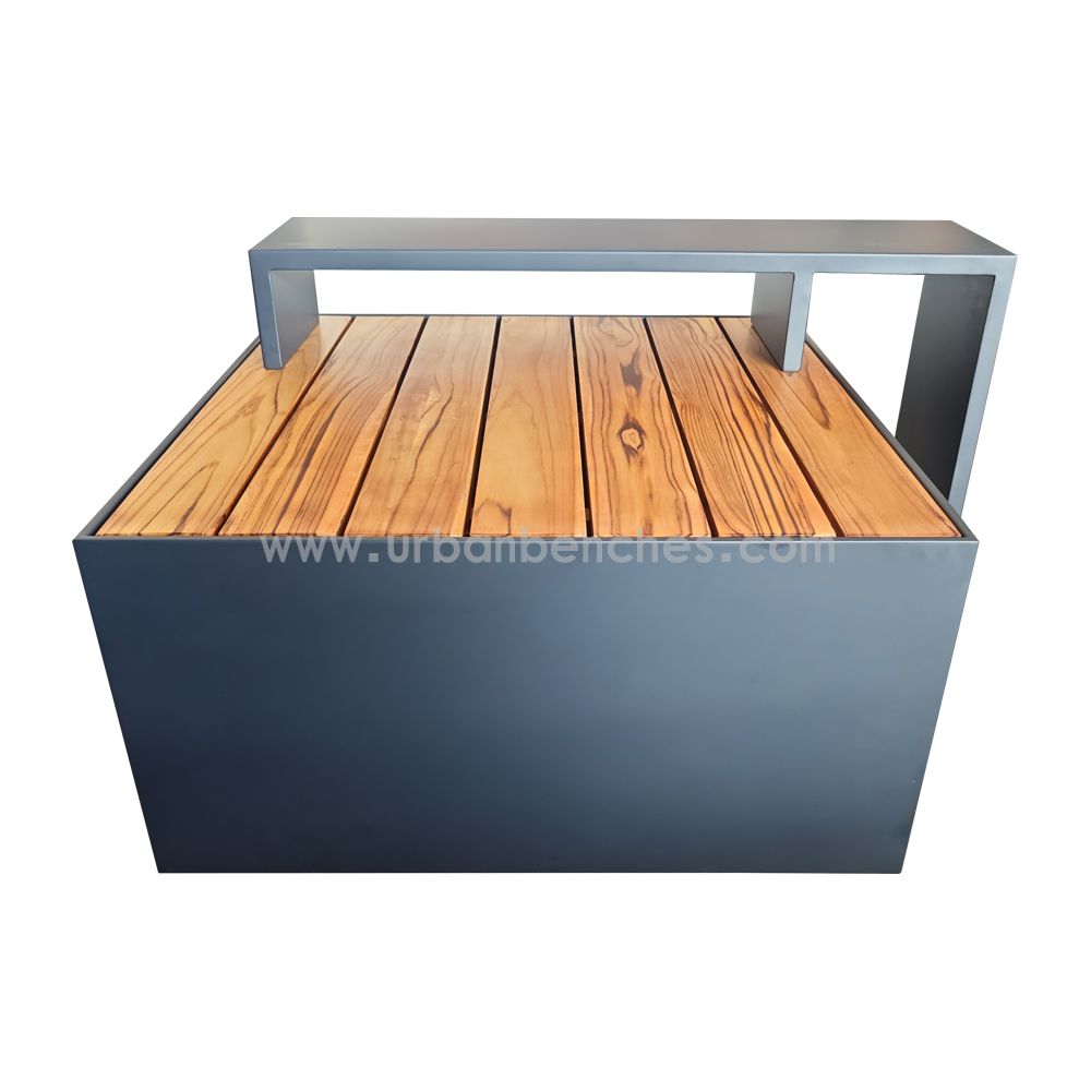 PC-MW-241 Metal+Solid Wood Park Chair